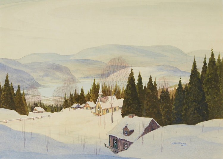 Artwork by Graham Noble Norwell, Winter Landscape