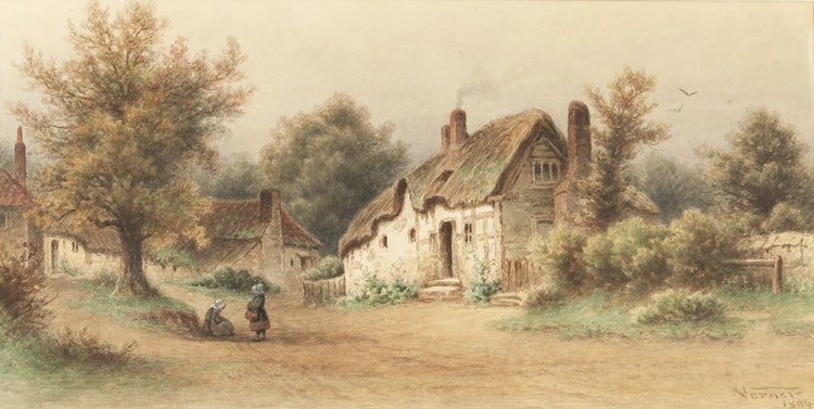 Artwork by Frederick Arthur Verner, Village Landscape