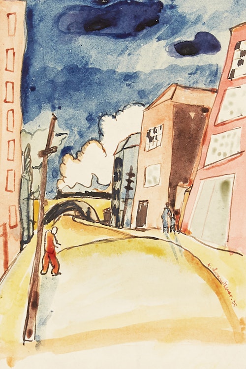 Artwork by Fritz Brandtner, Port