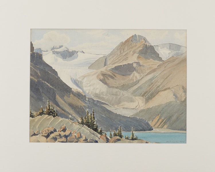 Artwork by Margaret Shelton,  Peyto Lake and Glacier