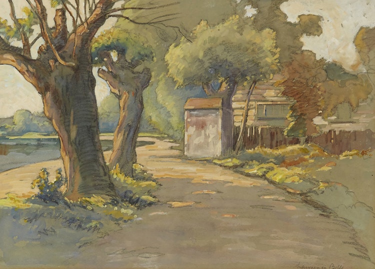 Artwork by Lawrence  Bell,  Cottage on the Shoreline