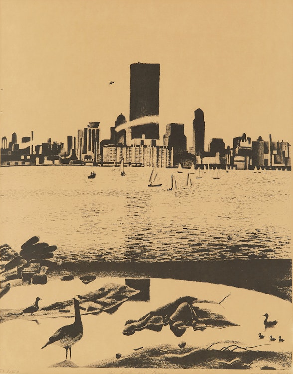 Artwork by Christiane Pflug, Untitled (View from Toronto Island)