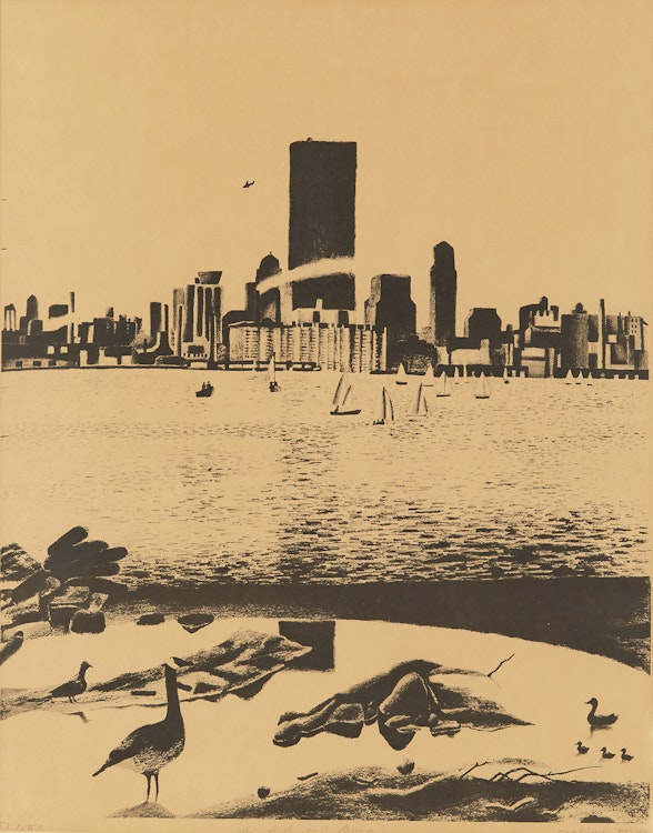 Artwork by Christiane Pflug,  Untitled (View from Toronto Island)