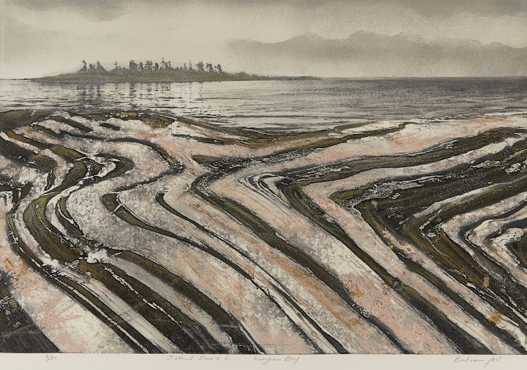 Artwork by Edward John Bartram, Island Shore #2, Georgian Bay