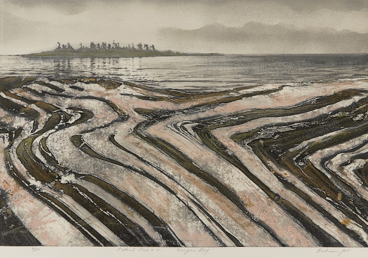 Artwork by Edward John Bartram,  Island Shore #2, Georgian Bay