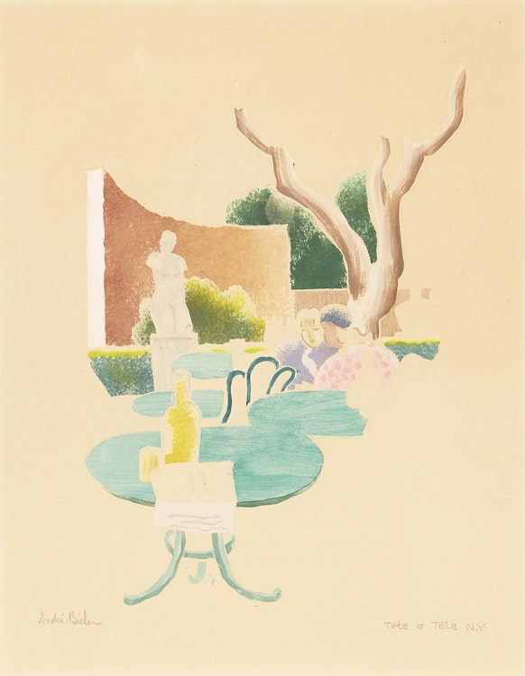 Artwork by André Charles Bieler, Tête a Tête, N.Y.