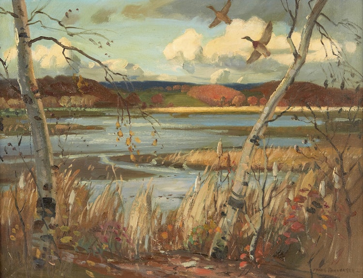 Artwork by Frank Shirley Panabaker, Autumn Landscape