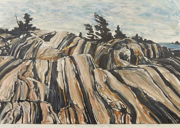 Artwork by Edward John Bartram,  Pomeray Island, Georgian Bay