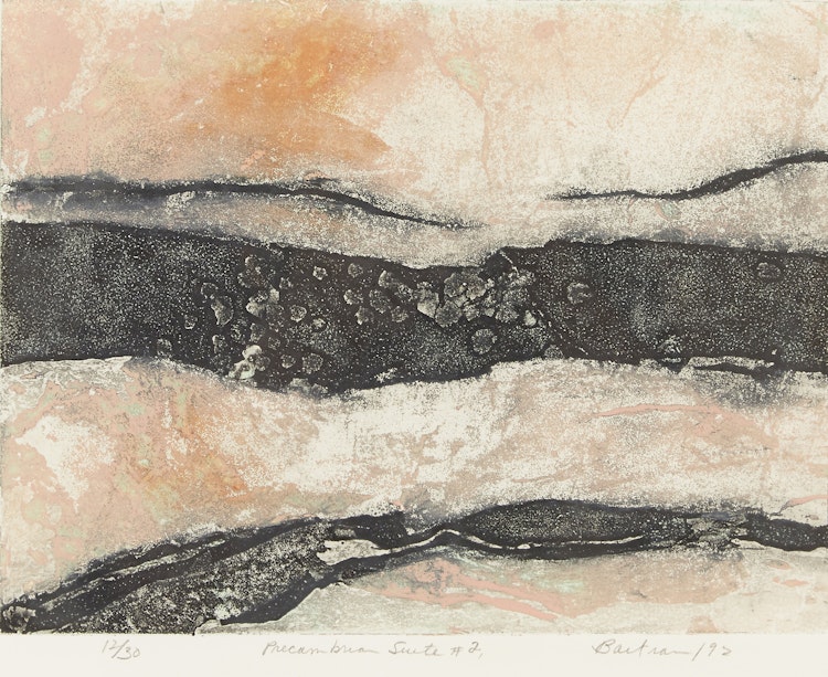 Artwork by Edward John Bartram,  Precambrian Suite #2