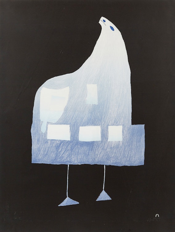 Artwork by Sheojuk Etidlooie,  Bird in Winter Night (1999)