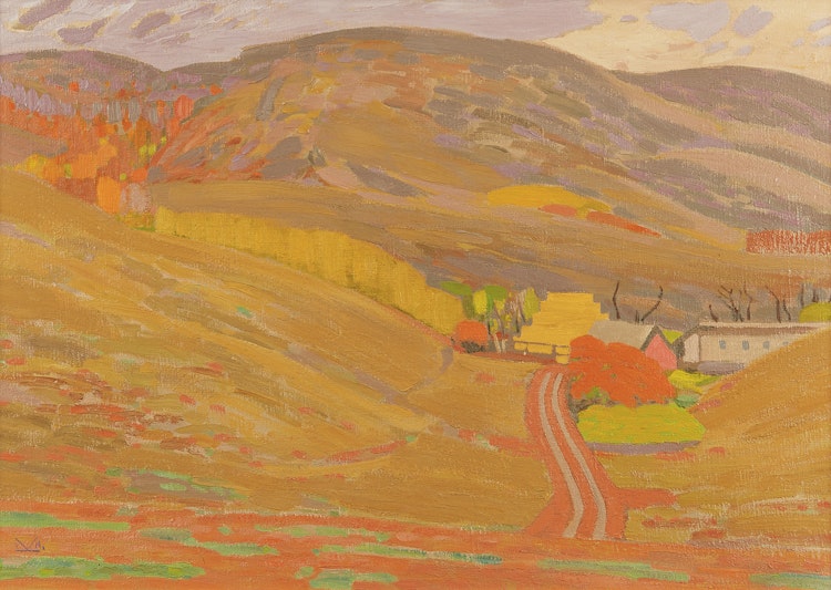 Artwork by Illingworth Holey Kerr, Little Farm, Qu’Appelle Valley, Lumsden, Saskatchewan