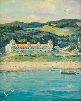 Artwork by Paul Archibald Caron, Hotel Tadoussac