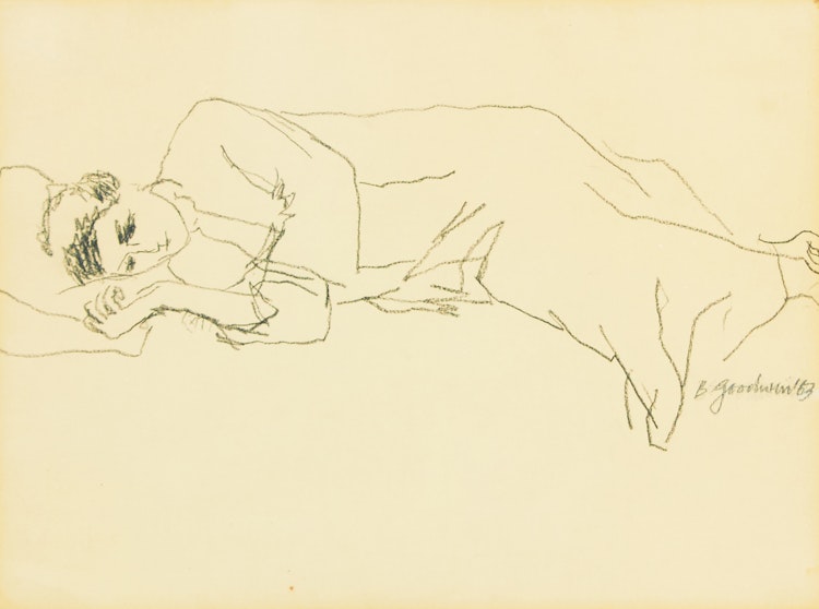 Artwork by Betty Roodish Goodwin,  Reclining Woman