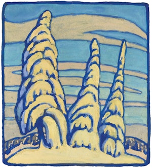 Artwork by Lawren Stewart Harris, Snow-Covered Trees