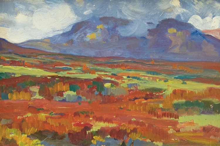 Artwork by Clarence Alphonse Gagnon, Dover Mountains, Norway