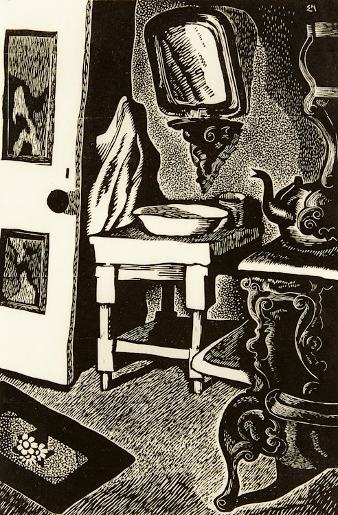 Artwork by Edwin Headley Holgate, Labrador Kitchen No. 2