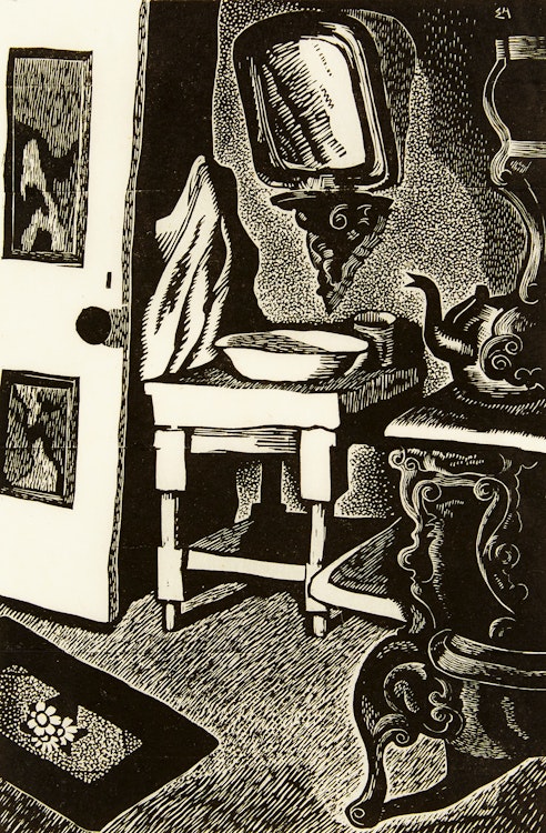 Artwork by Edwin Headley Holgate,  Labrador Kitchen No. 2