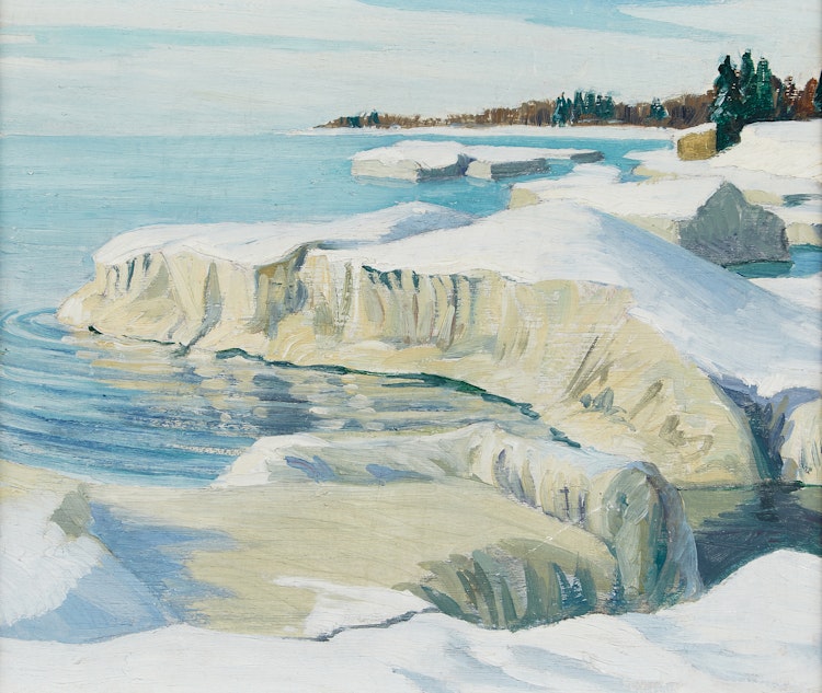 Artwork by Doris Jean McCarthy,  Icebergs in Sunlight, Wellington