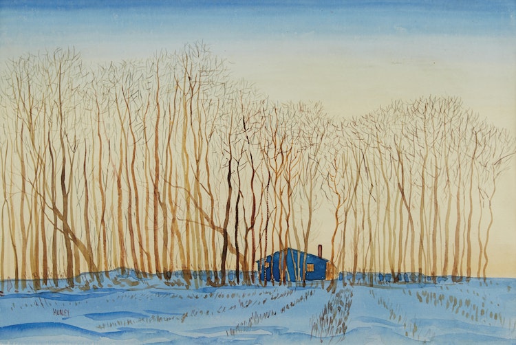 Artwork by Robert N. Hurley,  Winter Landscape