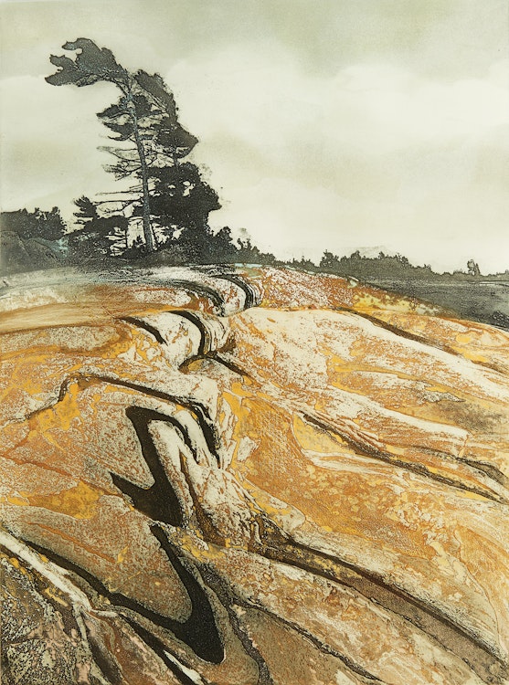 Artwork by Edward John Bartram,  Precambrian Fault #3