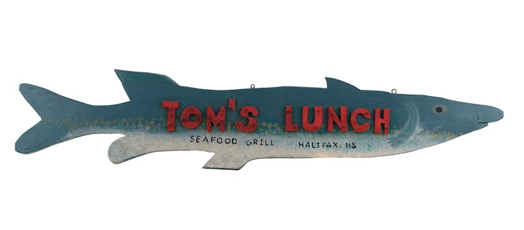 Artwork by Sean M, “Tom’s Lunch” fish sign