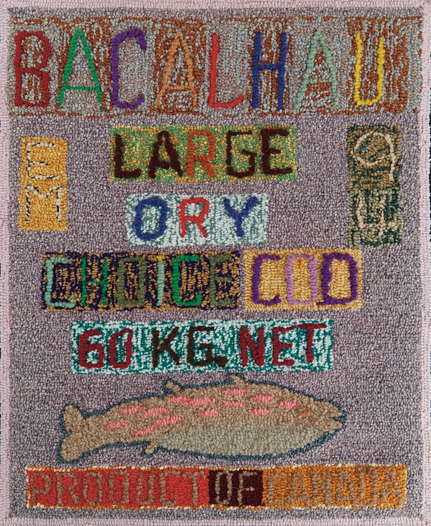 Artwork by Elmer Mingo, Bacalhau Large Dry Choice Cod - 60 Kg. Net