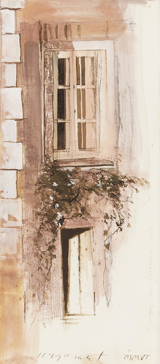 Artwork by Anthony Morse Urquhart, In Flavigny Sur Ozerain