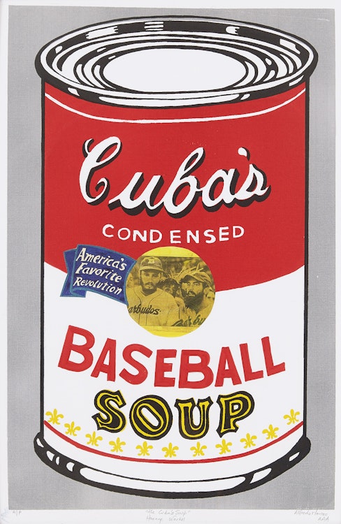 Artwork by Alfredo Manzo  Cedeno,  Cuba’s Soup (Homage Warhol)