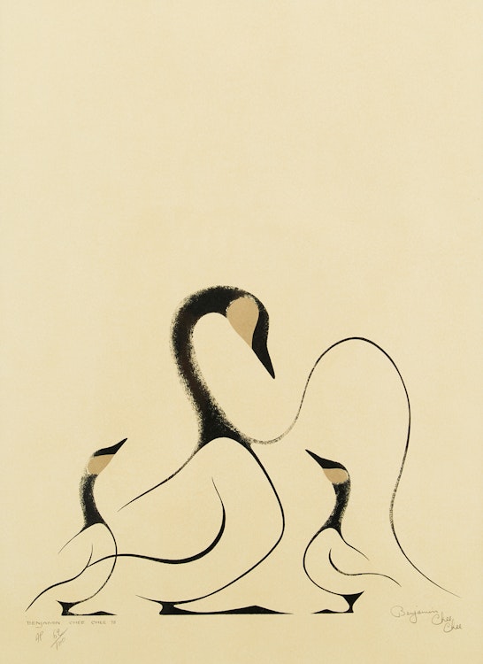 Artwork by Benjamin Chee Chee, Mother and Young