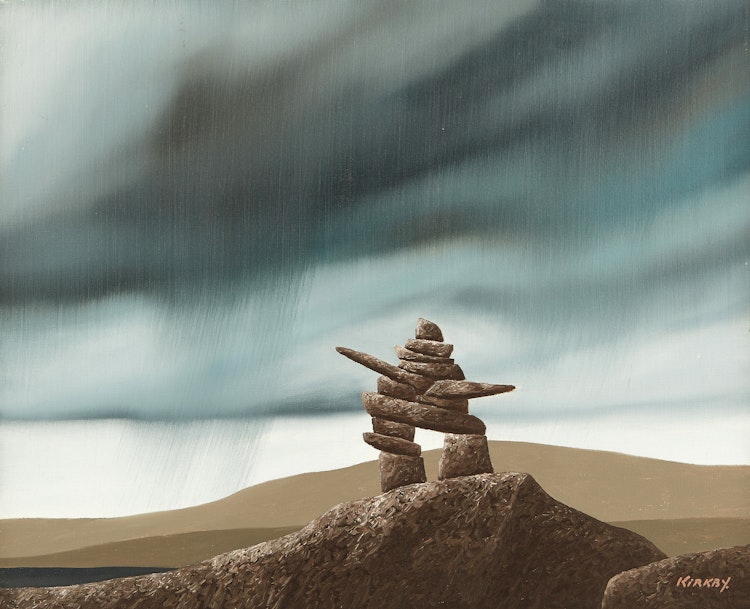 Artwork by Ken Kirkby,  Inuksuk 