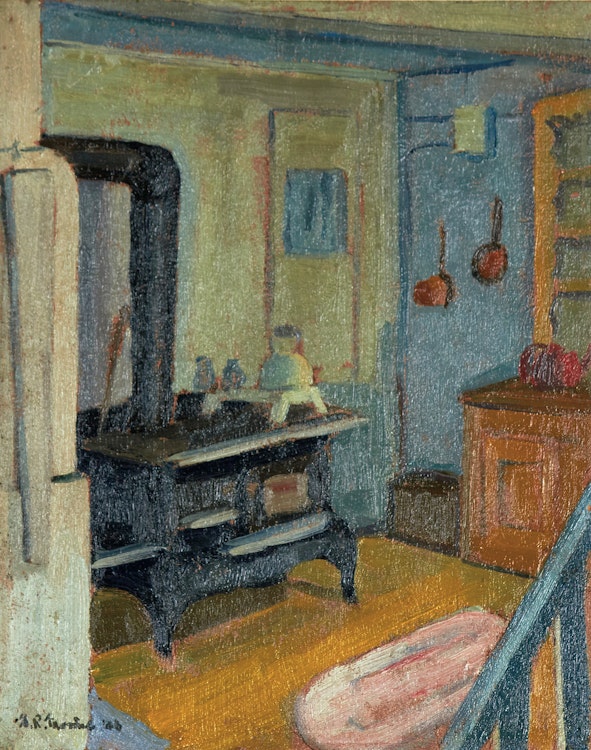 Artwork by David Rousseau Morrice, Addie’s KItchen, Manitou