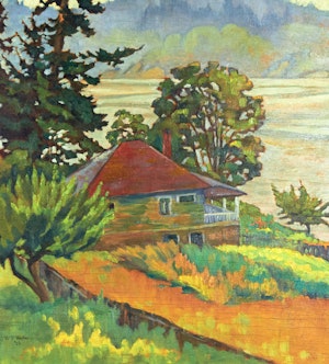 Artwork by William Percival Weston, House at Seaside