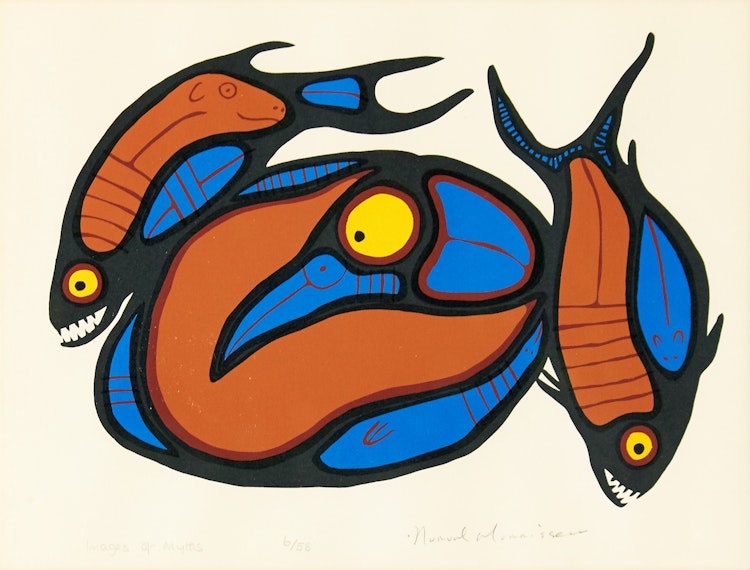 Artwork by Norval Morrisseau, Images of Myths