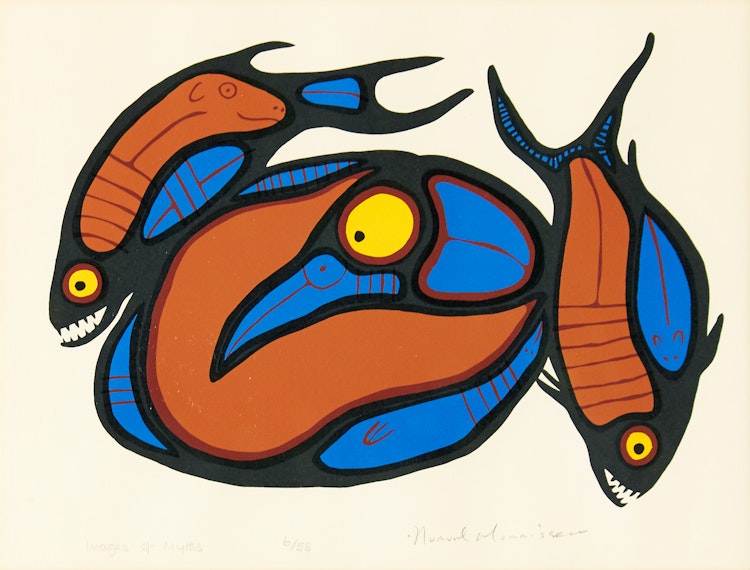 Artwork by Norval Morrisseau,  Images of Myths