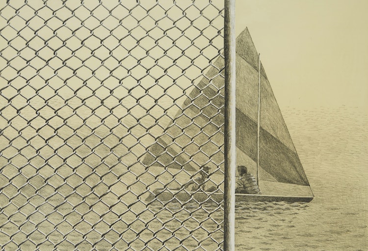 Artwork by Thomas de Vany Forrestall,  The Boat Club