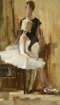 Artwork by Hilton MacDonald Hassell, Young Ballerinas