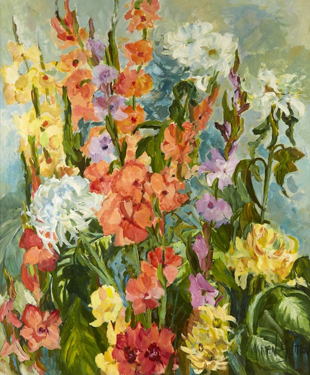 Artwork by Marion Isobel Sutton, Flower Garden