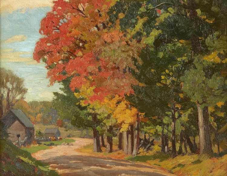 Artwork by Herbert Sidney Palmer,  The Winding Road, Carnarvon, Haliburton