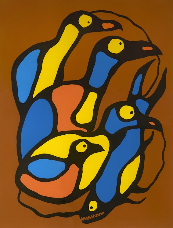 Artwork by Norval Morrisseau,  Spiritual Gathering