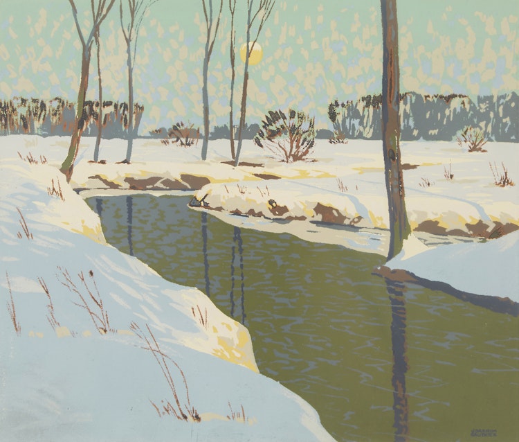 Artwork by Joachim George Gauthier, Winter Stream
