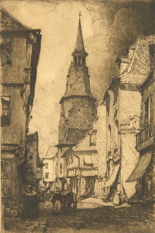 Artwork by Clarence Alphonse Gagnon, Tour de l’Horloge, Dinan