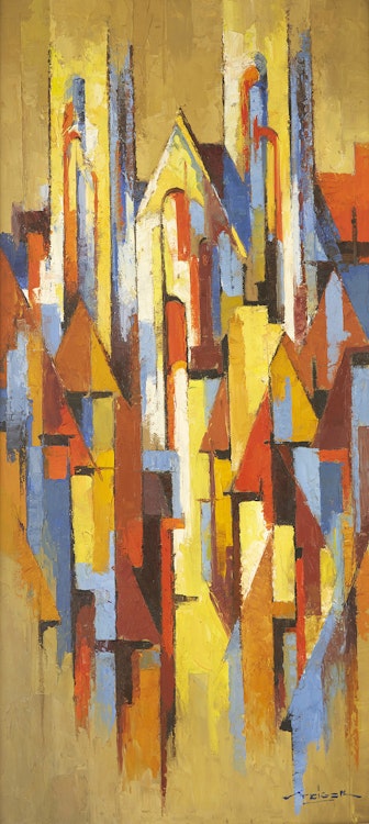 Artwork by Frederic Steiger, Abstract Cityscape