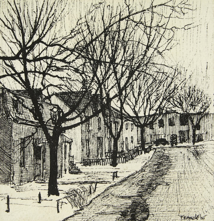 Artwork by Albert Jacques Franck, Bottom of Sumach Street