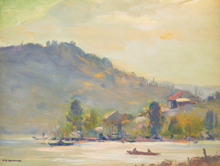 Artwork by Arthur Dominique Rozaire, Lac St-Joseph