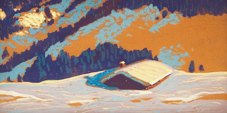 Artwork by Frank Hans Johnston, Winter Landscape