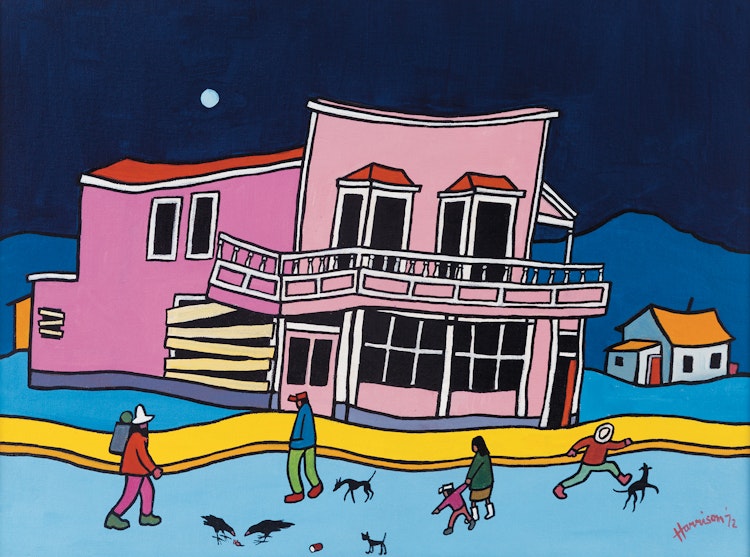 Artwork by Ted Harrison, Old Gun Shop, Dawson