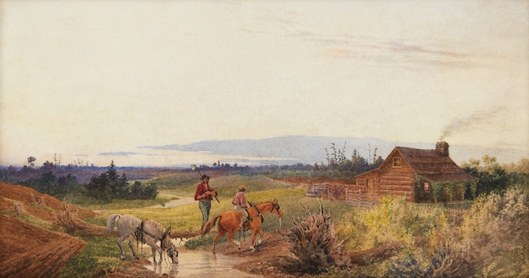 Artwork by Lucius Richard O'Brien,  Farm, Washago