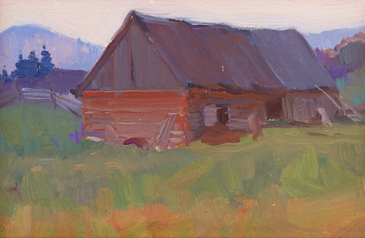 Artwork by Clarence Alphonse Gagnon, Au Crépuscule, Baie St. Paul