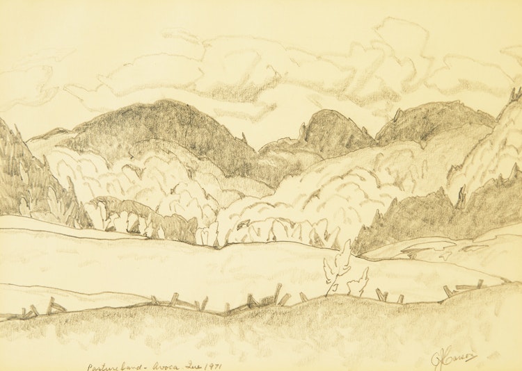 Artwork by Alfred Joseph Casson, Pastureland, Avoca, Que.