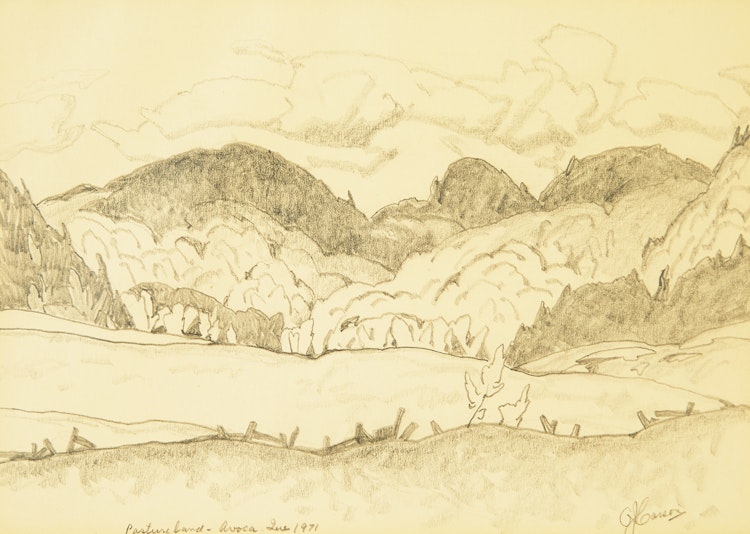 Artwork by Alfred Joseph Casson,  Pastureland, Avoca, Que. 